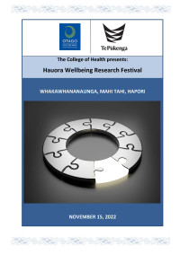 Hauora Wellbeing Research Festival   Book of Abstracts