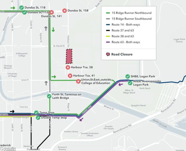 harbour tce bus detour