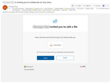 Example email