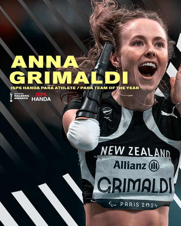 Paralympian Anna Grimaldi won Para Athlete of the Year Award at the Halberg Awards. Photo: Paralympics New Zealand