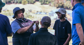 John Prunell and students